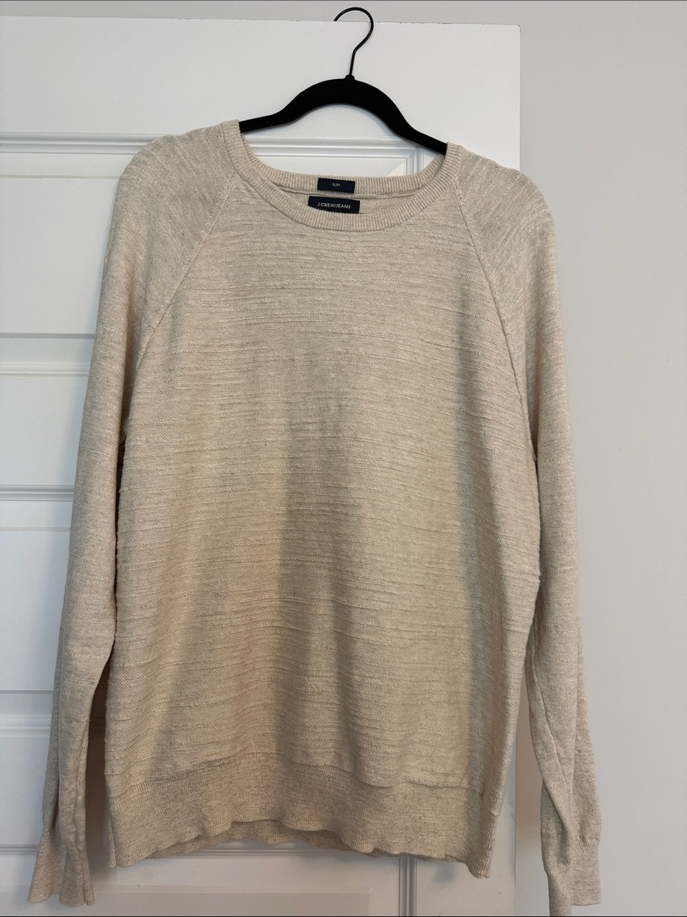 J. Crew Men's Cream Crewneck Sweater